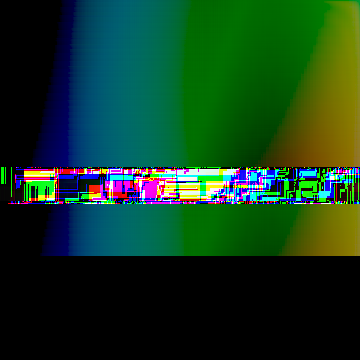 a corrupted, pixelated version of the original image