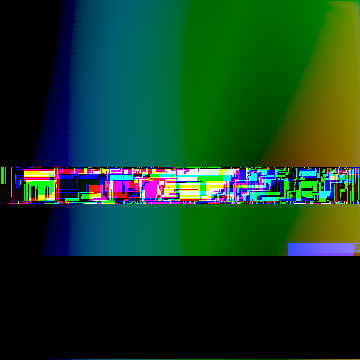 a corrupted, pixelated version of the original image